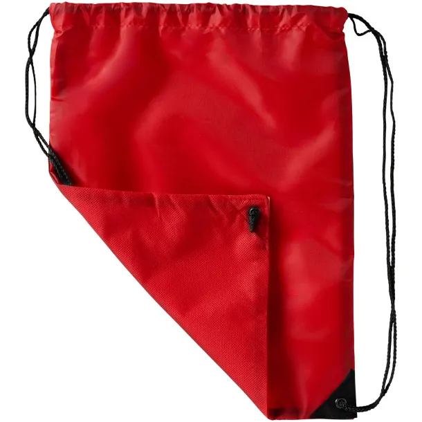 Condor polyester and non-woven drawstring backpack - Bullet Red