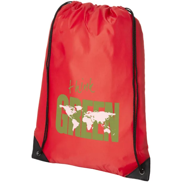 Condor polyester and non-woven drawstring backpack - Bullet Red