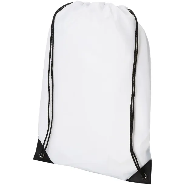 Condor polyester and non-woven drawstring backpack - Bullet White