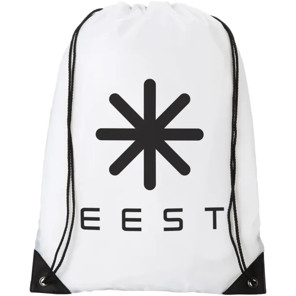 Condor polyester and non-woven drawstring backpack - Bullet White