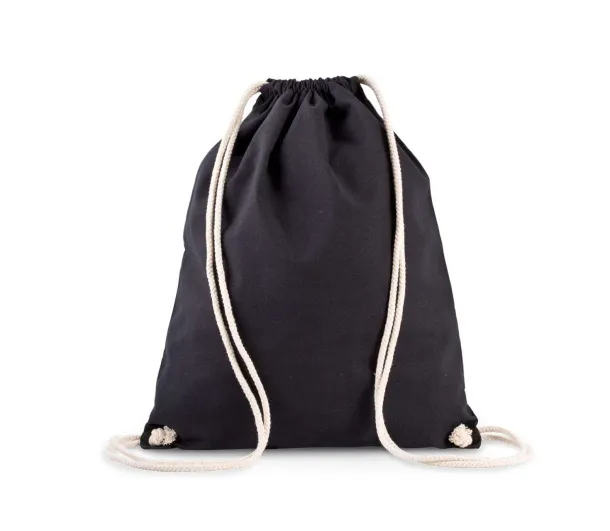  ORGANIC COTTON BACKPACK WITH DRAWSTRING CARRY HANDLES - Kimood Navy Blue