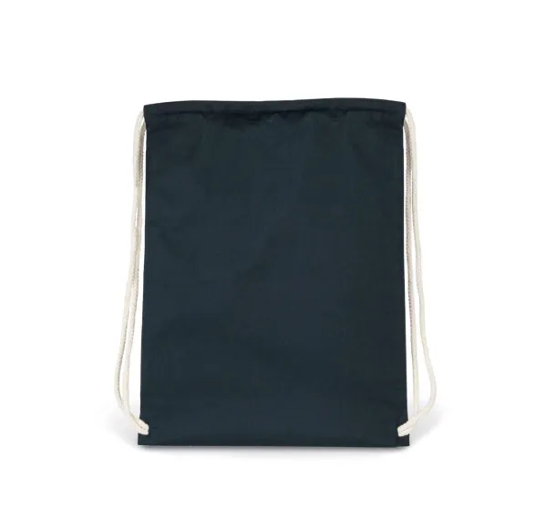  ORGANIC COTTON BACKPACK WITH DRAWSTRING CARRY HANDLES - Kimood Navy Blue