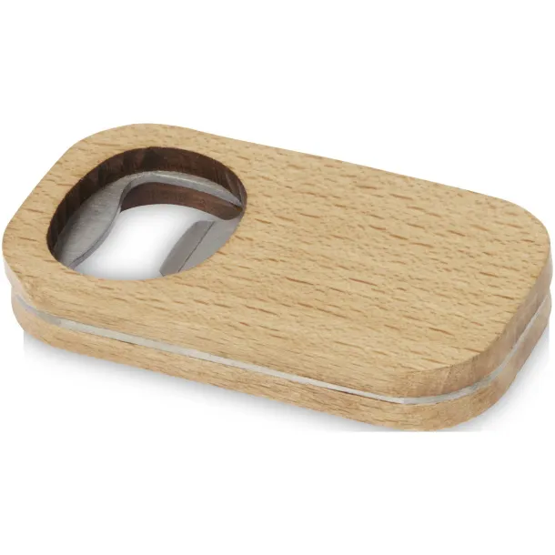 Boemia bottle opener with coaster Natural