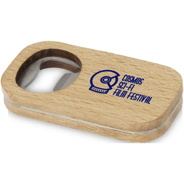 Boemia bottle opener with coaster Natural