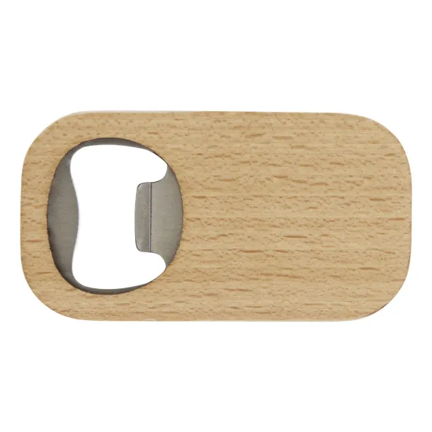 Boemia bottle opener with coaster Natural