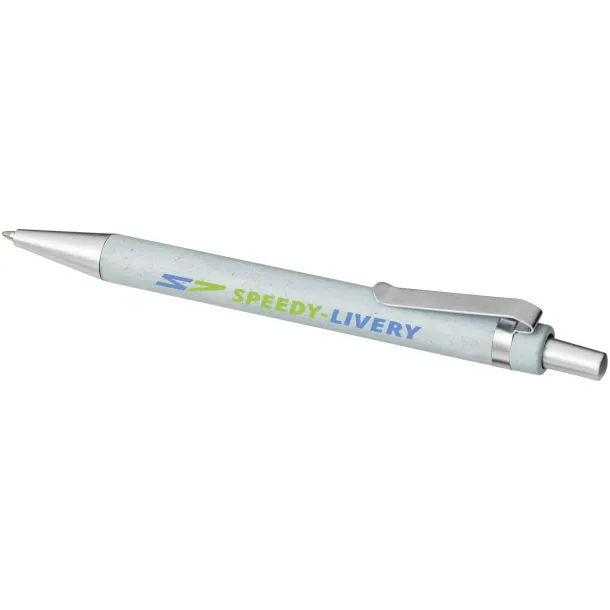 Tidore wheat straw click action ballpoint pen Light blue