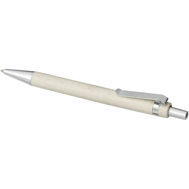 Tidore wheat straw click action ballpoint pen Natural