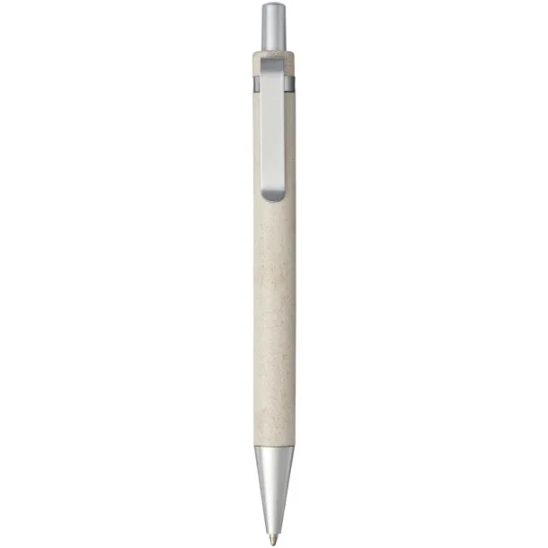 Tidore wheat straw click action ballpoint pen Natural