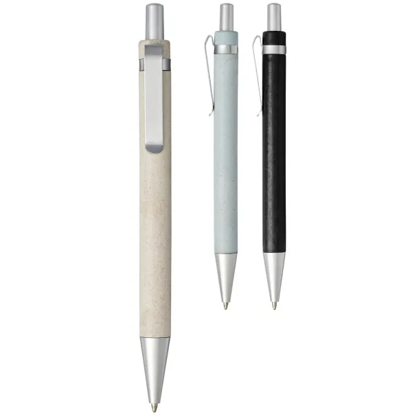 Tidore wheat straw click action ballpoint pen Crna