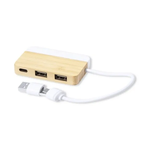  USB hub od bambusa neutral