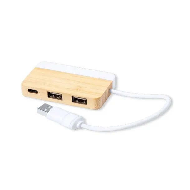  USB hub od bambusa neutral