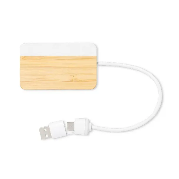  USB hub od bambusa neutral