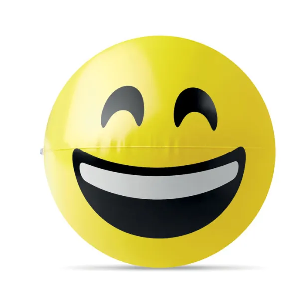 SMILY Beach ball with laugh emoticon Yellow