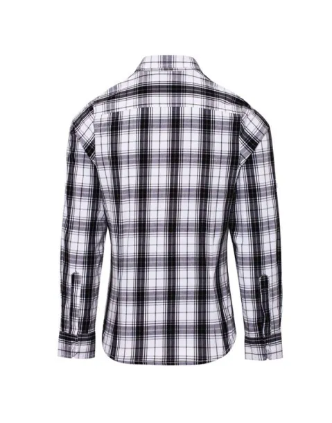  'GINMILL' CHECK - WOMEN'S LONG SLEEVE COTTON SHIRT - Premier Black White