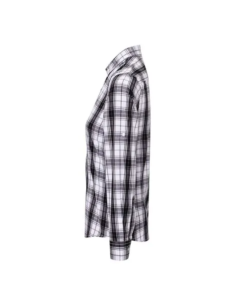  'GINMILL' CHECK - WOMEN'S LONG SLEEVE COTTON SHIRT - Premier Black White