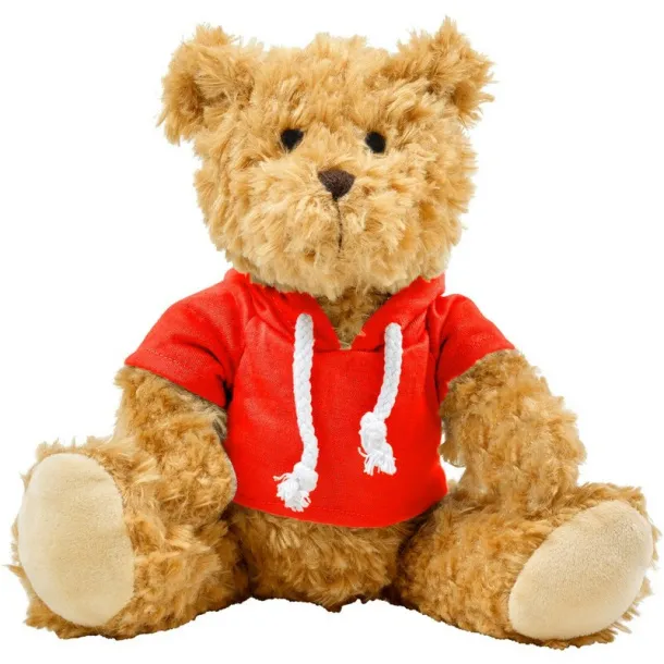  Teddy bear with hoodie Crvena