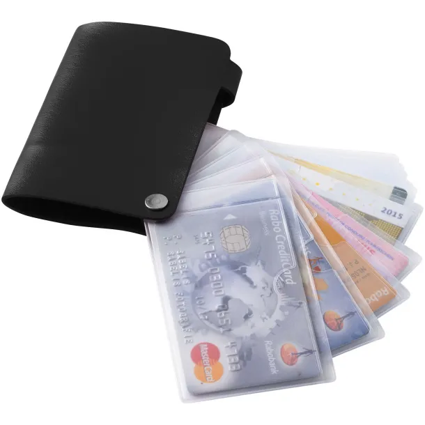 Valencia card holder with 10 slots - Bullet Crna