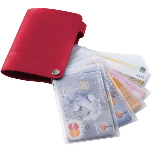 Valencia card holder with 10 slots - Bullet Red