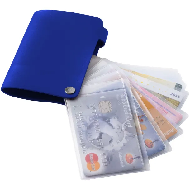 Valencia card holder with 10 slots - Bullet Royal blue