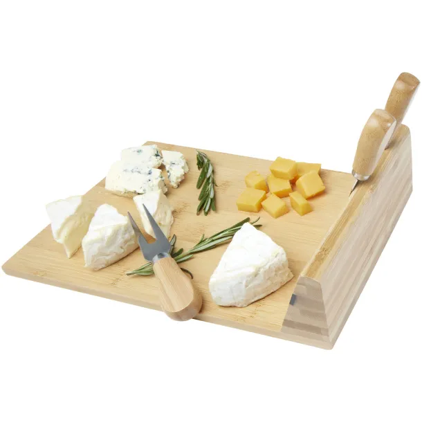 Mancheg bamboo magnetic cheese board and tools - Seasons Natural