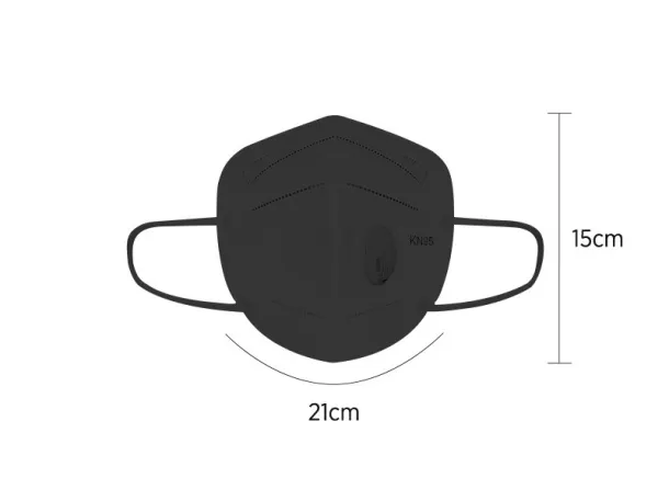PRO SAFE KN95 VENT Disposable face mask KN95 with valve Black