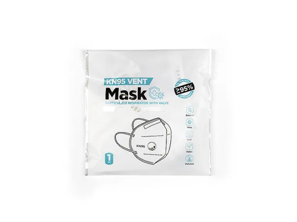 PRO SAFE KN95 VENT Disposable face mask KN95 with valve White