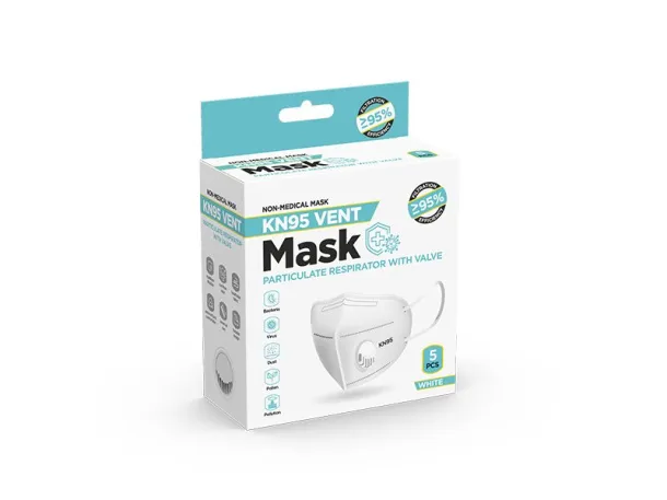 PRO SAFE KN95 VENT Disposable face mask KN95 with valve White
