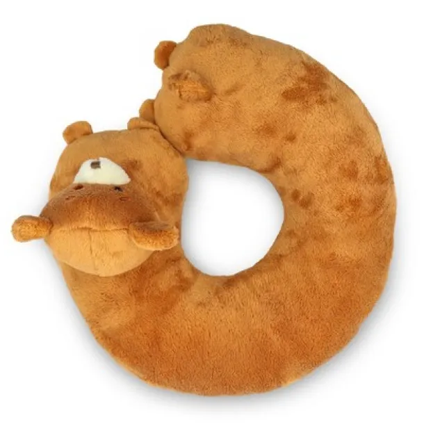 Triperd Plush teddy bear, travel pillow light brown