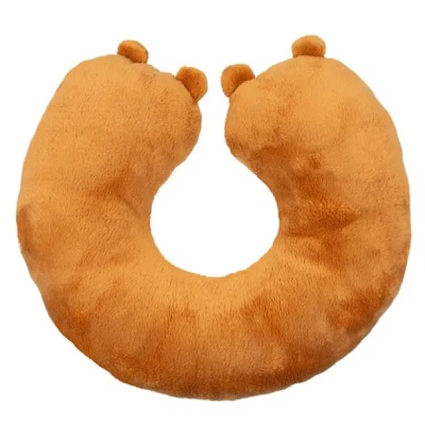 Triperd Plush teddy bear, travel pillow light brown