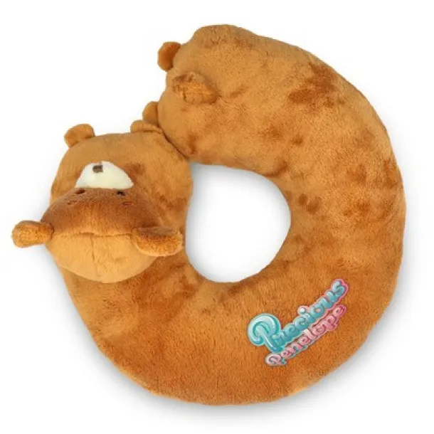 Triperd Plush teddy bear, travel pillow light brown