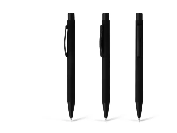 TITANIUM JET BLACK M Metal mechanical pencil, soft touch Black