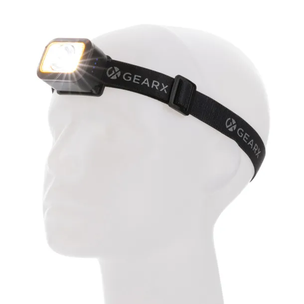  Gear X RCS rPlastic heavy duty head torch - GearX Black Grey