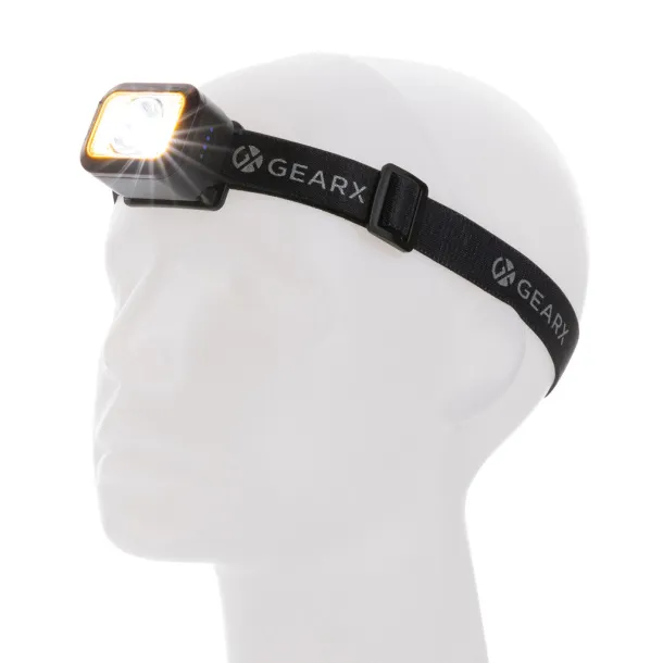  Gear X RCS rPlastic heavy duty head torch - GearX Black Grey