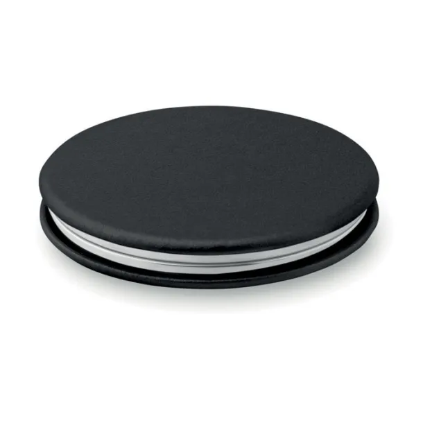 GLOW ROUND Round PU mirror Black