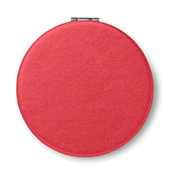 GLOW ROUND Round PU mirror Red