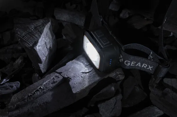  Gear X RCS rPlastic heavy duty head torch - GearX Black Grey