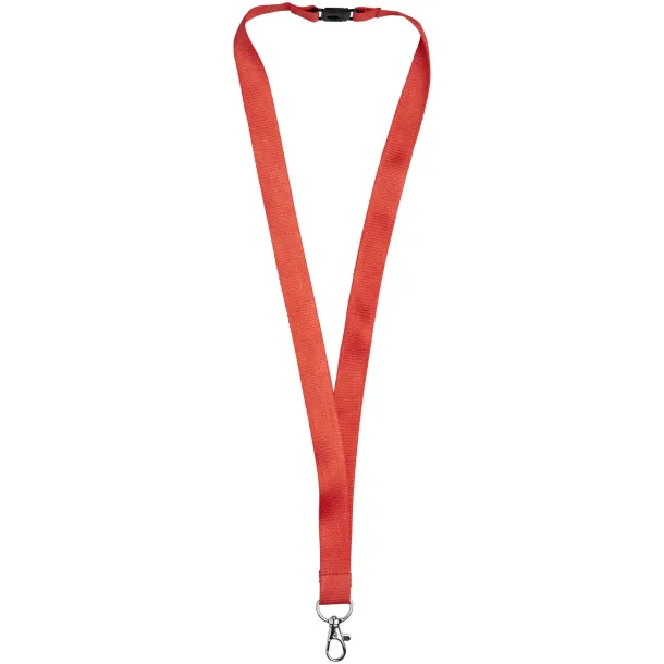 Julian bamboo lanyard with safety clip Red