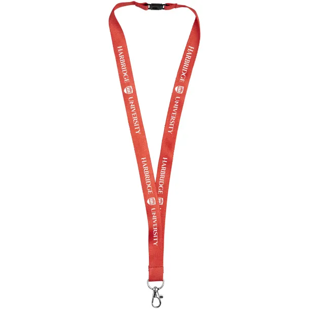 Julian bamboo lanyard with safety clip Red