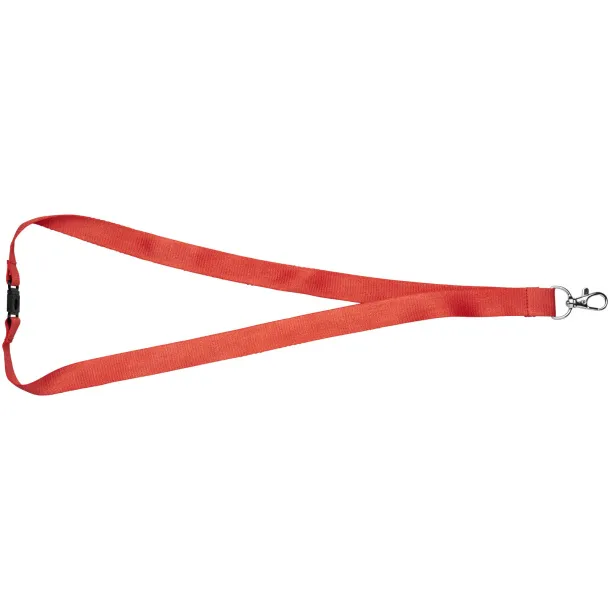 Julian bamboo lanyard with safety clip Red