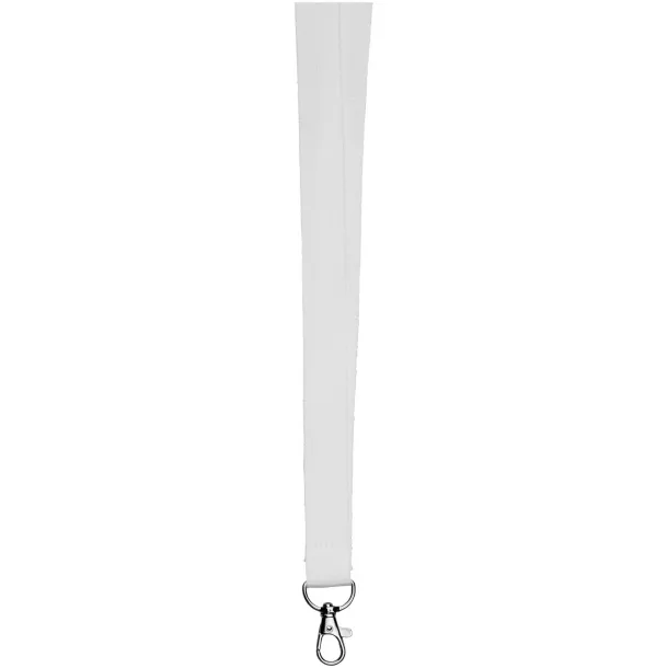 Julian bamboo lanyard with safety clip White