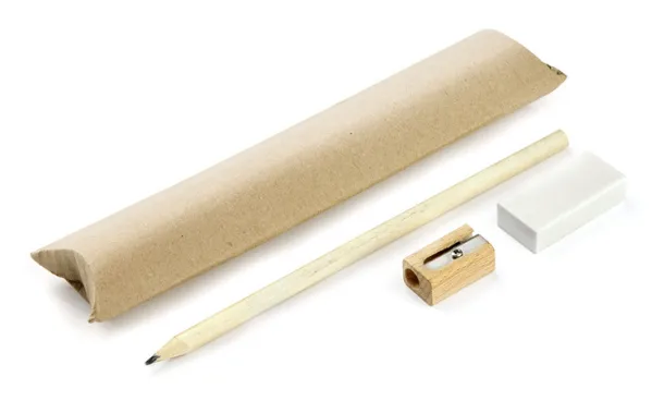 EKO Writing set EKO (pencil, rubber, sharpener) Beige