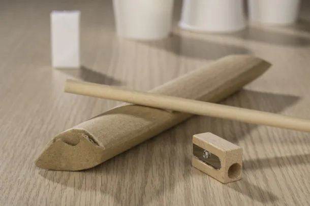 EKO Writing set EKO (pencil, rubber, sharpener) Prirodna