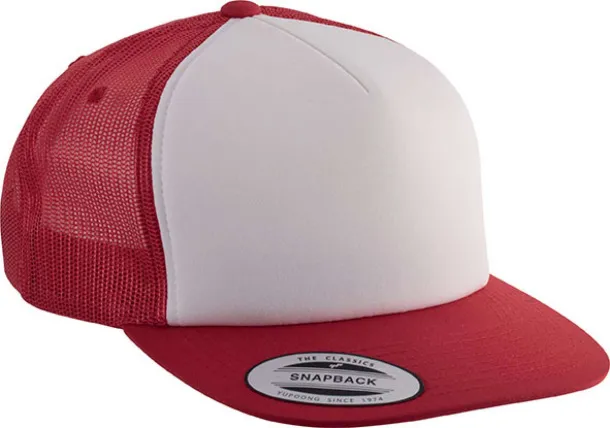  CLASSIC TRUCKER CAP - 5 PANELS - K-UP Red White