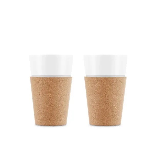 BISTRO 600 Set of 2 mugs in great quality porcelain 600ml Natural