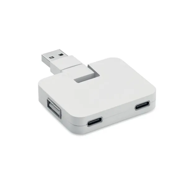 SQUARE-C USB razdjelnik Bijela