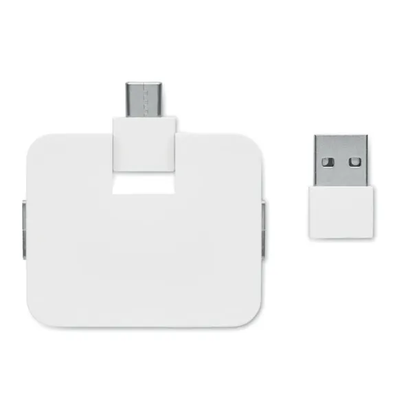 SQUARE-C 4 port USB hub White