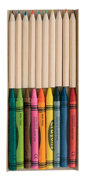 Jenkins pencil and crayon set Multicolour