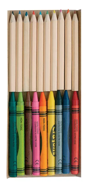 Jenkins pencil and crayon set Multicolour