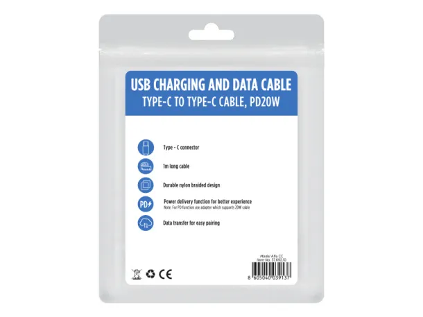 ALFA CC Type-C charging and data cable - PIXO Black