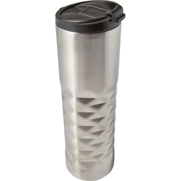  Geometric travel mug 460 ml silver